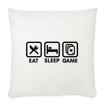 Eat - Sleep - Poker Game - Housse de coussin décorative 45 x 45 cm - blanc nature - Devant
