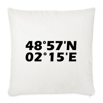 Coordonnées d’Argenteuil - Housse de coussin décorative 45 x 45 cm - blanc nature - Devant