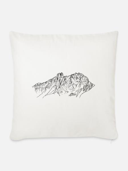 Bischofsmütze, Gosaukamm Salzkammergut Berge Alpen - Sofakissenbezug 45 x 45 cm - Naturweiß