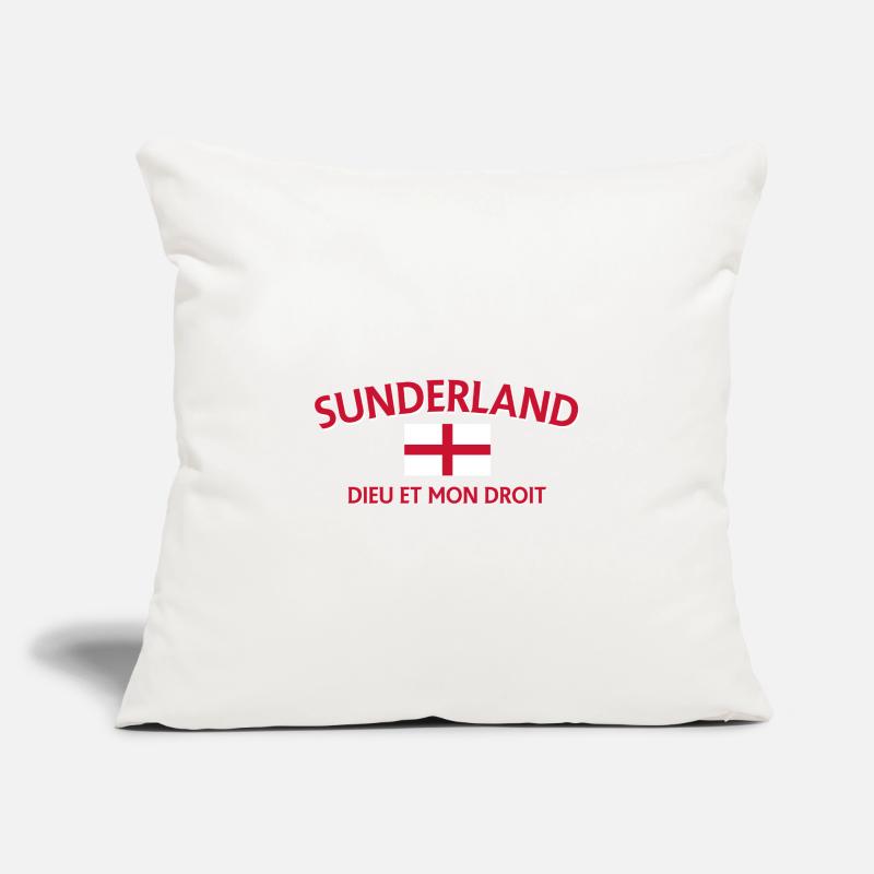 Drapeau de Sunderland Devise Écusson Housse de coussin décorative 45 x 45 cm