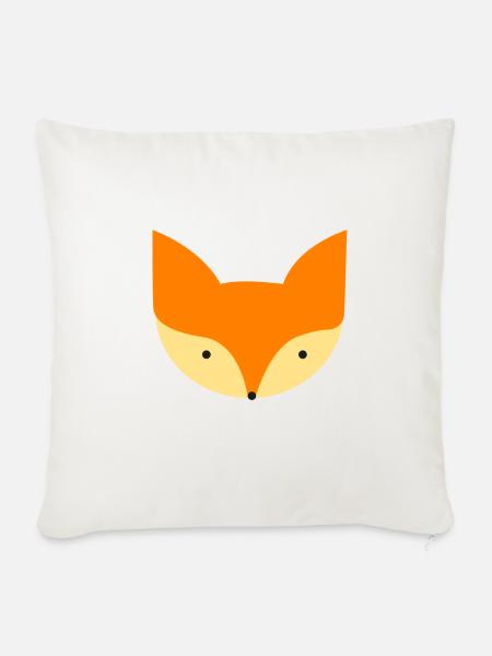 Fuchs - Sofakissenbezug 45 x 45 cm - Naturweiß