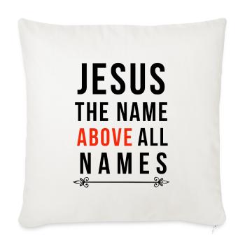 Jesus, Jesus, Jesus Christian Christian Christian - Sofa pillowcase 17,3'' x 17,3'' (45 x 45 cm) - natural white - Front