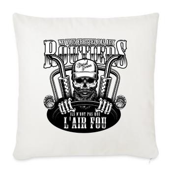 Ne vous frottez pas aux Routiers Ils ont l'air fou - Housse de coussin décorative 45 x 45 cm - blanc nature - Devant