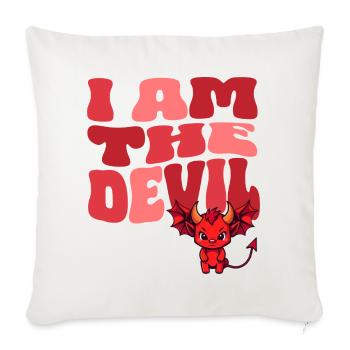 Diable Petit Diable Diable Diable Femme Diable Mec - Housse de coussin décorative 45 x 45 cm - blanc nature - Devant