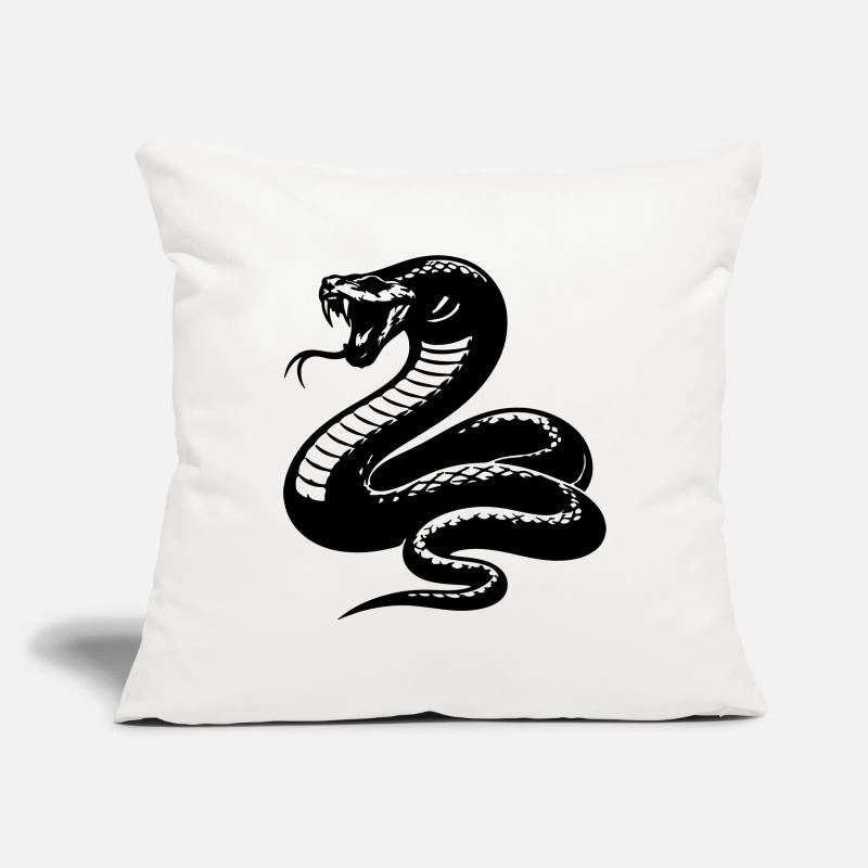 Schlange Python Silhouette Sofakissenbezug 45 x 45 cm