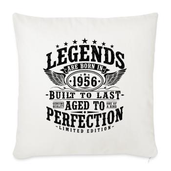 70e anniversaire 1956 cadeau vintage vintage - Housse de coussin décorative 45 x 45 cm - blanc nature - Devant