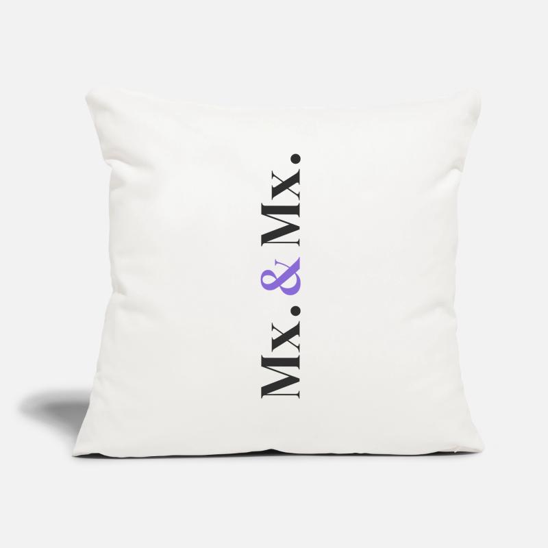 Mx. and Mx. Wedding Design in Vertical Type Stack  Sofakissenbezug 45 x 45 cm