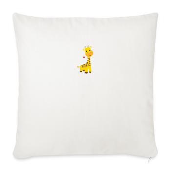 Girafe - Housse de coussin décorative 45 x 45 cm - blanc nature - Devant