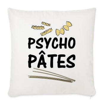 Psycho Pâtes - Housse de coussin décorative 45 x 45 cm - blanc nature - Devant