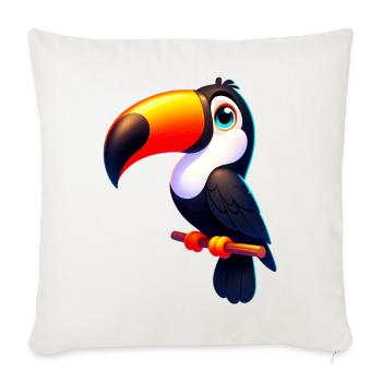 Tukan - Sofakissenbezug 45 x 45 cm - Naturweiß  - Vorne
