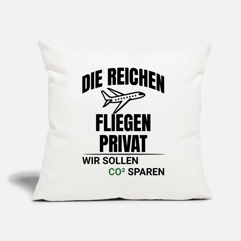 Conception abstraite de la protection du climat au CO2 Housse de coussin décorative 45 x 45 cm