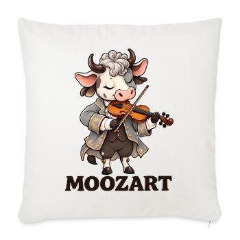 Cute Cow Mozart Wortspiel Klassische Musik Geiger Kunst - Sofakissenbezug 45 x 45 cm - Naturweiß  - Vorne