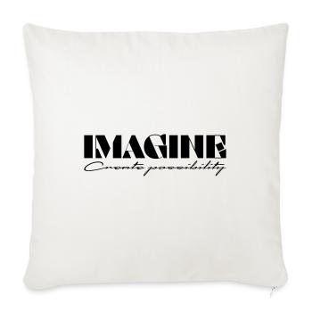 Imagine Create possibility - Sofa pillowcase 17,3'' x 17,3'' (45 x 45 cm) - natural white - Front
