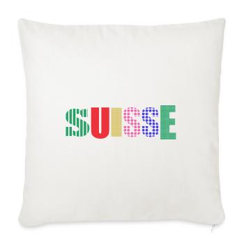SUISSE - Housse de coussin décorative 45 x 45 cm - blanc nature - Devant
