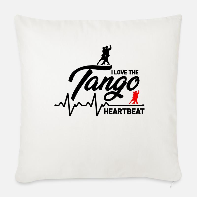 Tango Standard Tanz Tanzen Tänzer Geschenk - Sofakissenbezug 45 x 45 cm - Naturweiß 