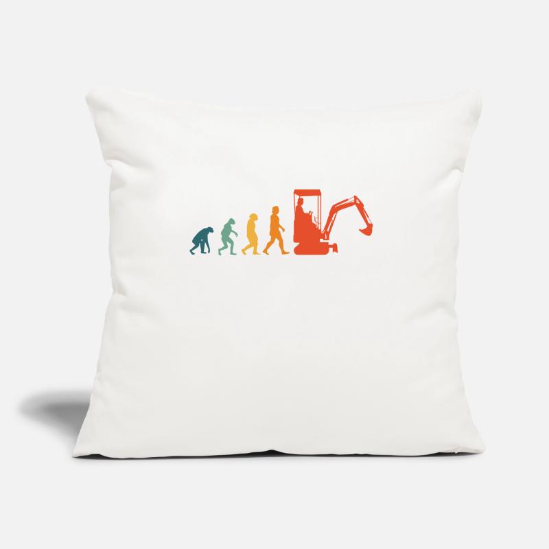 Excavator Operator Evolution Retro Sofa pillowcase 17,3'' x 17,3'' (45 x 45 cm)