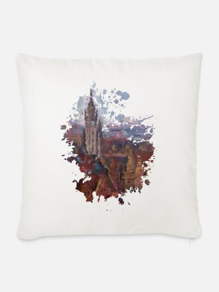 Stadt - Sofakissenbezug 45 x 45 cm - Naturweiß 