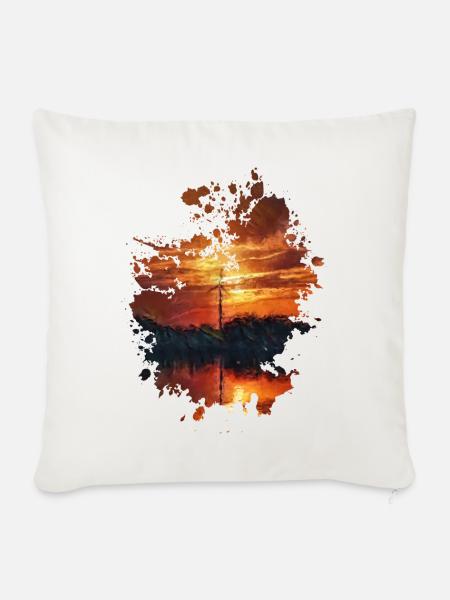 Sonnenuntergang - Sofakissenbezug 45 x 45 cm - Naturweiß 