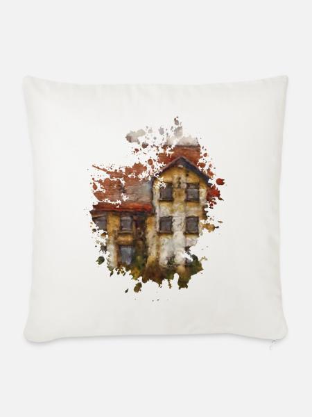 Haus - Sofakissenbezug 45 x 45 cm - Naturweiß