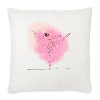 Ballerine - Housse de coussin décorative 45 x 45 cm - blanc nature - Devant