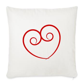 LIEBE. PAAR. ICH HABE GERADE GEHEIRATET. Junggesellinnenabschied. VALENTINSTAG. - Sofakissenbezug 45 x 45 cm - Naturweiß  - Vorne