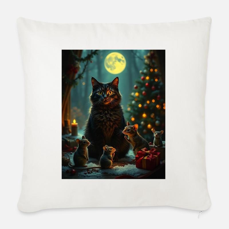 Didimaus - Housse de coussin décorative 45 x 45 cm - blanc nature