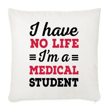 6061912 127058735 medical student - Sofa pillowcase 17,3'' x 17,3'' (45 x 45 cm) - natural white - Front