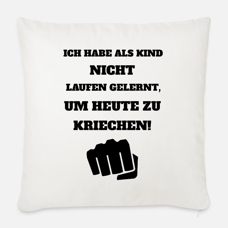Cooler Spruch - Sofakissenbezug 45 x 45 cm - Naturweiß