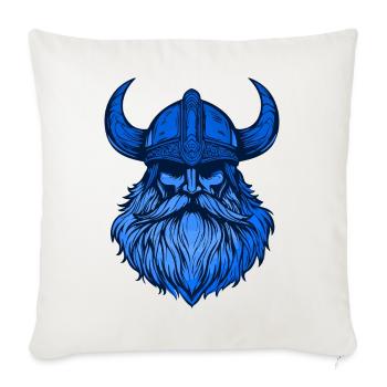 Wikinger Kopf - Sofakissenbezug 45 x 45 cm - Naturweiß  - Vorne