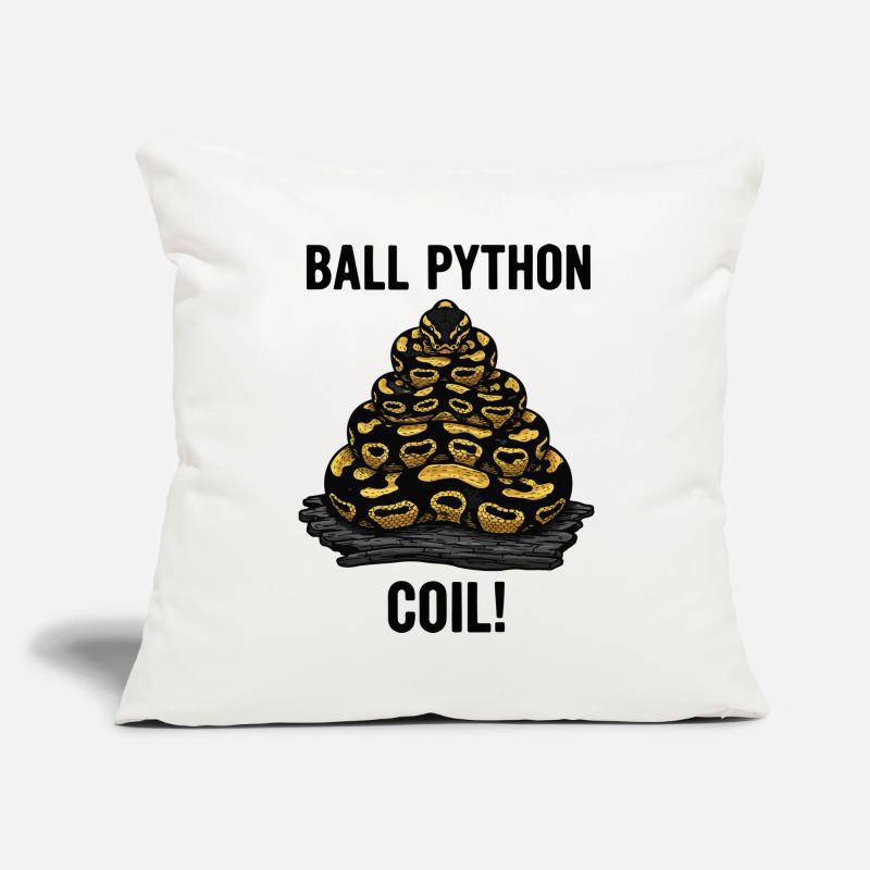 Python Royal Ball Python Coil Reptile Pyramide Housse de coussin décorative 45 x 45 cm