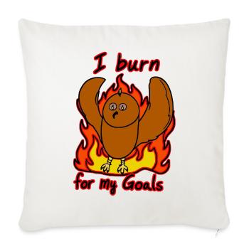 Burn Owl Ziele Brennen - Sofakissenbezug 45 x 45 cm - Naturweiß  - Vorne