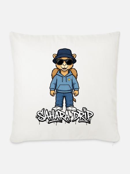 Sahara Drip Camel Streetwear - Sofakissenbezug 45 x 45 cm - Naturweiß 