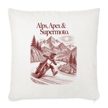 Alps and Apex - Supermoto - Sofakissenbezug 45 x 45 cm - Naturweiß  - Vorne