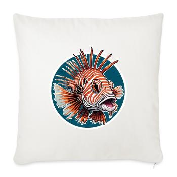 Colorful Lionfish Coral Fish - Sofa pillowcase 17,3'' x 17,3'' (45 x 45 cm) - natural white - Front
