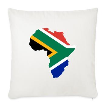 Afrique du Sud - Housse de coussin décorative 45 x 45 cm - blanc nature - Devant