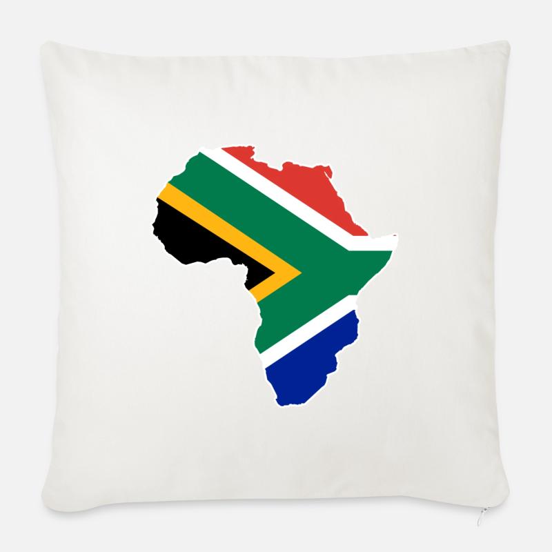 Südafrika - Sofakissenbezug 45 x 45 cm - Naturweiß 
