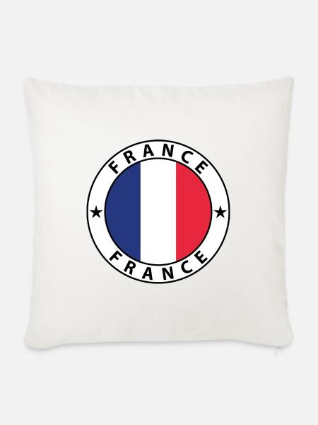 France - Sofakissenbezug 45 x 45 cm - Naturweiß