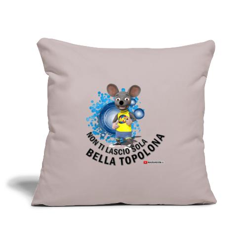 Bella Topolona testo Nero - Copricuscino per divano, 45 x 45 cm