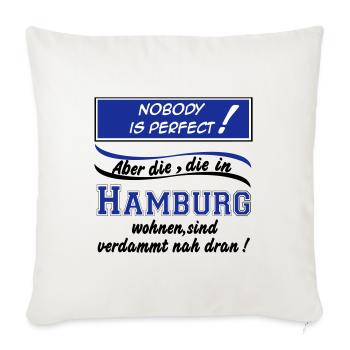 Hamburg , Tradition , Fußball Fan , Nobody (25) - Sofakissenbezug 45 x 45 cm - Naturweiß  - Vorne