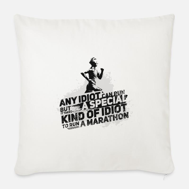 marathon - Housse de coussin décorative 45 x 45 cm - blanc nature