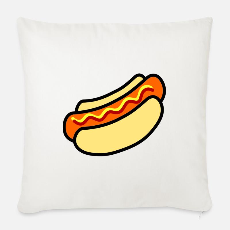 Hotdog - Sofakissenbezug 45 x 45 cm - Naturweiß 