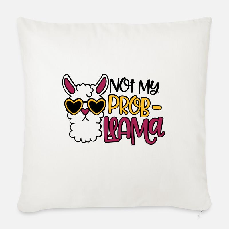 pas mon problème - Housse de coussin décorative 45 x 45 cm - blanc nature