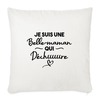 Je suis une belle maman qui déchire - Housse de coussin décorative 45 x 45 cm - blanc nature - Devant