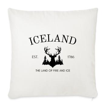 Reykjavik - Islande - Atlantique Nord - Cadeau gratuit - Housse de coussin décorative 45 x 45 cm - blanc nature - Devant