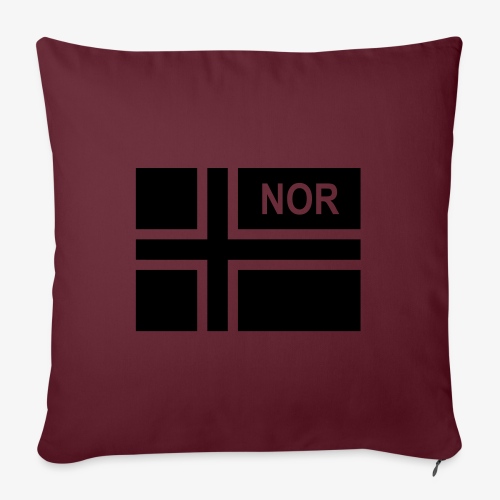 Norsk taktisk flagga Norge - NOR (vänster) - Soffkuddsöverdrag, 45 x 45 cm