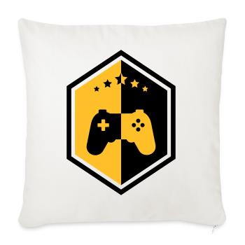 Gamer / Gaming - Housse de coussin décorative 45 x 45 cm - blanc nature - Devant