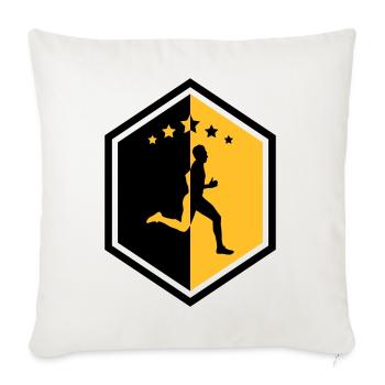 Course à Pied / Running / Jogging / Coureur - Housse de coussin décorative 45 x 45 cm - blanc nature - Devant