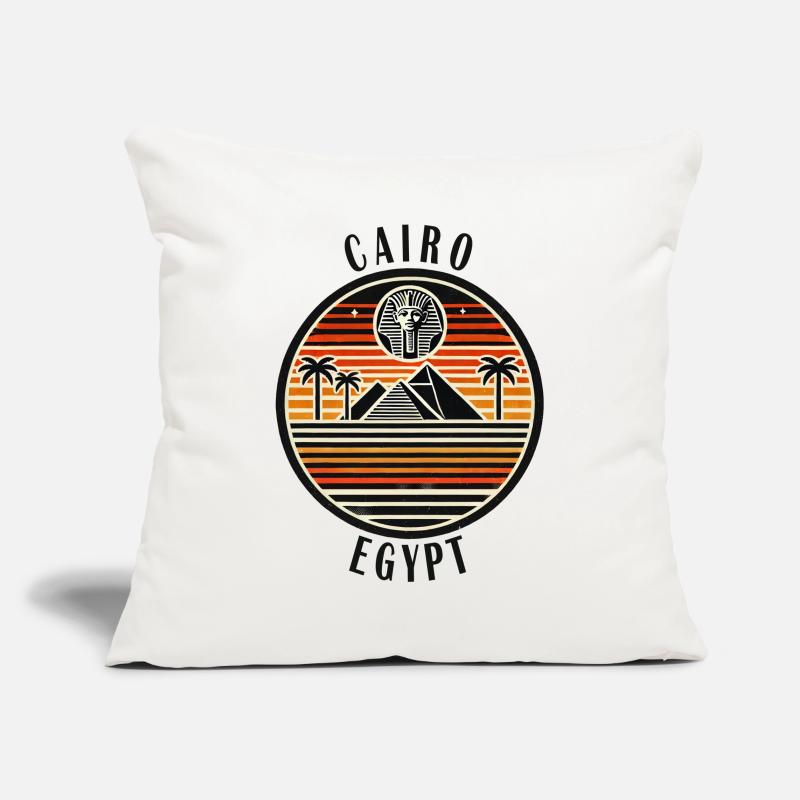 Conception de la pyramide du Caire en Égypte Housse de coussin décorative 45 x 45 cm