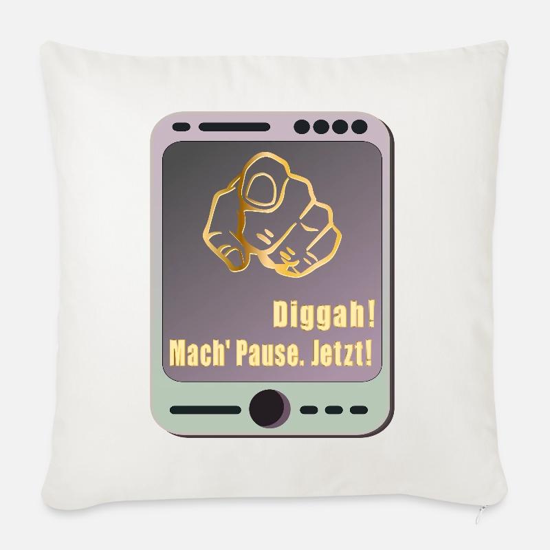 Social Media Pause - Sofakissenbezug 45 x 45 cm - Naturweiß 