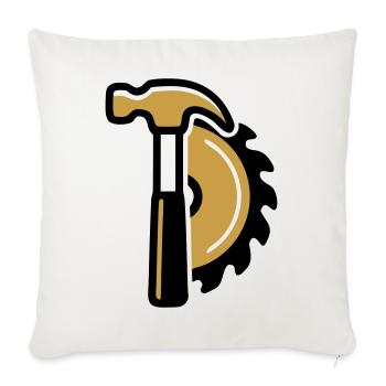 Hammer Kreissaege Logo - Sofakissenbezug 45 x 45 cm - Naturweiß  - Vorne